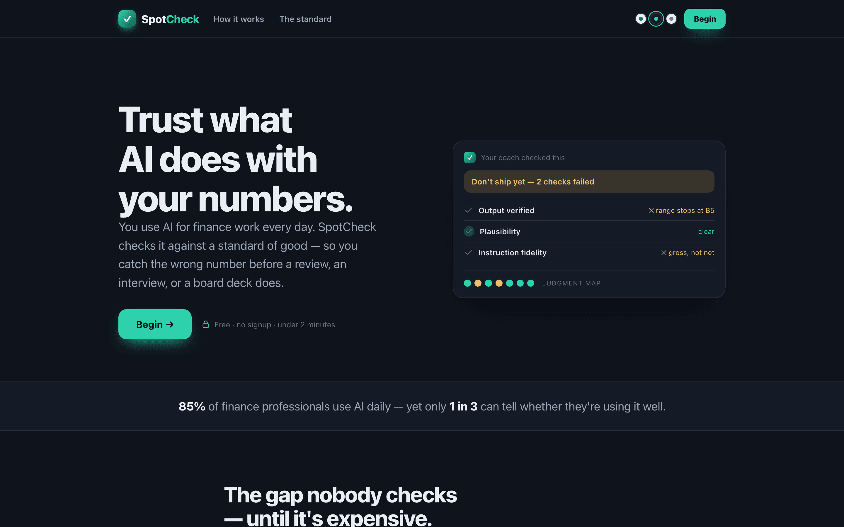 SpotCheck — live product screenshot